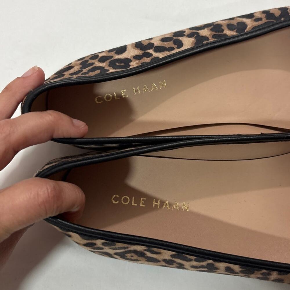 Cole Haan Women 7 Yara Soft Ballet Flats Leopard Print Suede Office Contemporary - Picture 6 of 7
